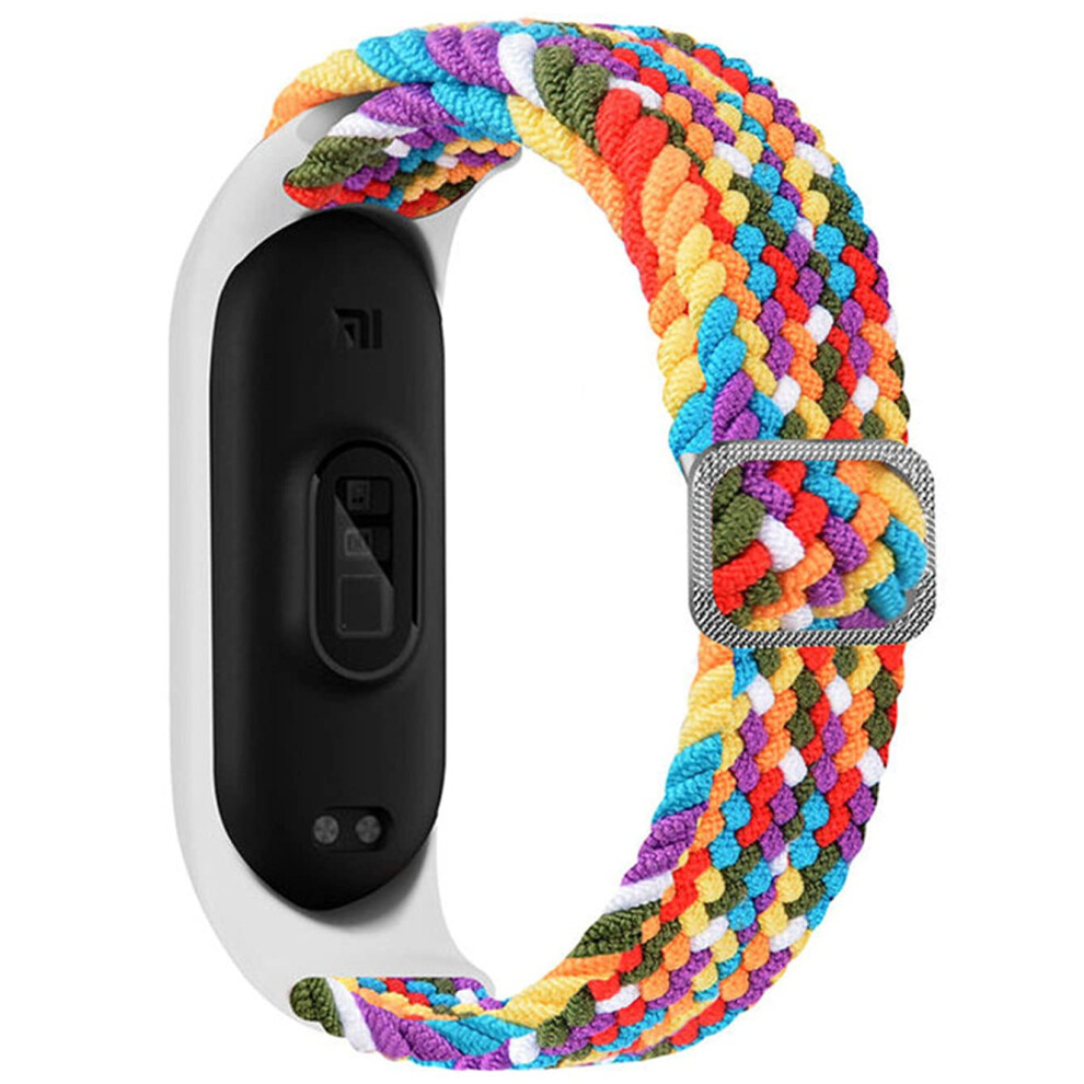 Strap Braided Nylon Elastic Sport Loop Replacement Wristband Rainbow For Xiaomi Mi Band 7 6 5 9053599131724