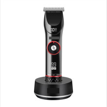 Professional Hair Clipper with UK Plug, 15W Long Runtime Electric Hair Trimmer, Black Steel