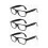 Blue Light Blocking Foldable Reading Glasses 2.00X Magnification AntiUV Unisex 3 Pack Black 1