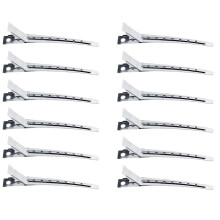 12pcs Metal Duckbill and Alligator Hair Clips Set for Secure Sectioning and Styling