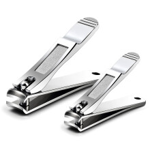 Nail Clipper Set with Sharp Cutting Edges, Stainless Steel Grooming Kit with Builtin File