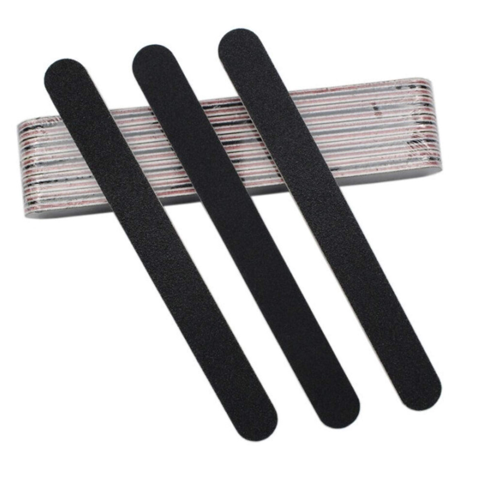 Nail File and Buffer Set 10pcs Dual Grit 100/180 Emery Board Washable Reusable for Manicure