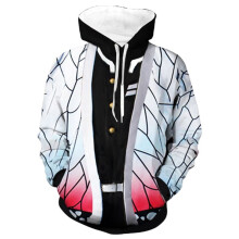 (White,5XL)Demon Slayerkimetsu No Yaiba 3d Hoodie Sweatshirt Hooded Pullover Coat Jacket