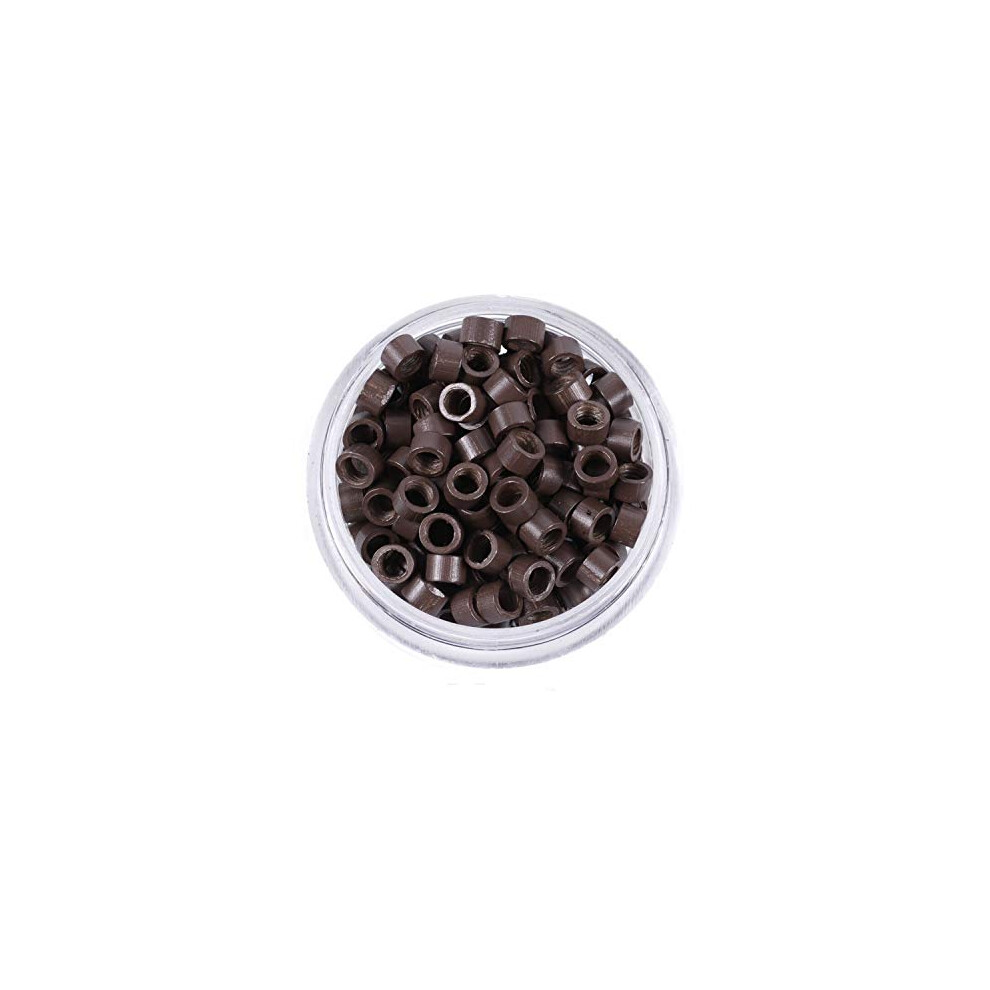 Unisex Brown 1000Pcs 4.5Mm Micro Rings For Itip Hair Extensions With Precision Fit 4.0Mm