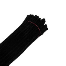 100pcs Flexible Black Polyester Chenille Pipe Cleaners for Kids DIY Crafts