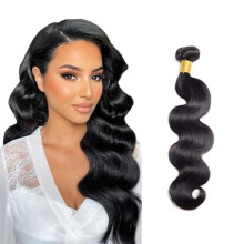 Brazilian Body Wave Virgin Human Hair Bundle 8A 100g Natural Black 12' Soft Glossy Tangle