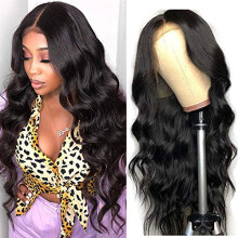 Human Hair Lace Front Wig 13x4 Body Wave Pre Plucked with Baby Hair Ombre Soft Waves 16 Inch