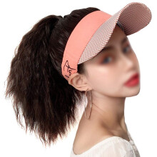 Wig Hat Baseball Cap with Wavy Ponytail Hair Extensions for Women, Heat Resistant and Comfortable