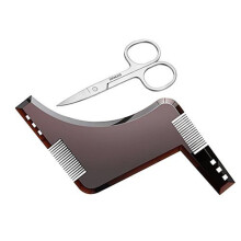 Beard Shaping Comb and Trimming Scissors Set for Men with Precise Grooming and Easy Clean Design