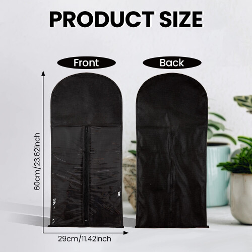 Hair Extensions and Wig Storage Bag Set with Dustproof Foldable Design and Secure Zip Closure 1