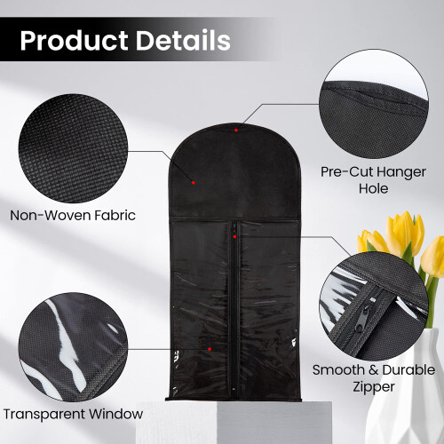 Hair Extensions and Wig Storage Bag Set with Dustproof Foldable Design and Secure Zip Closure 2