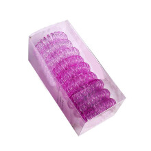 9 PCS Spiral Hair Ties, No Crease Coil Hair Ties for All Hair Types, Purple 1.56 Inch
