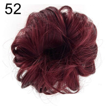 Bun Hairpiece with Realistic Wavy Texture, Elastic Scrunchie Bun Extension for Women, 12cm 52#