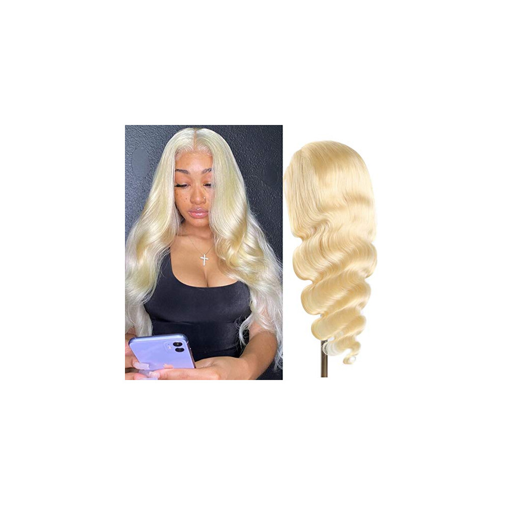 613 Blonde Human Hair Lace Front Wig 13x4 Straight 150 Density Peruvian Pre Plucked for Women