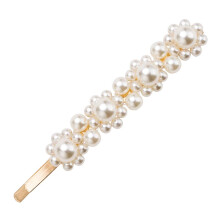Elegant Pearl Hair Clip for Women with Rhinestone Faux Pearl Barrette and Secure Alloy Grip