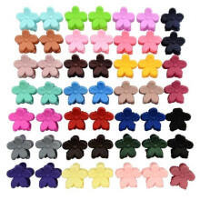 100pcs Baby Hair Clips Mixed Color Small Flower Toddler Hair Accessories Set 0.5 Inch