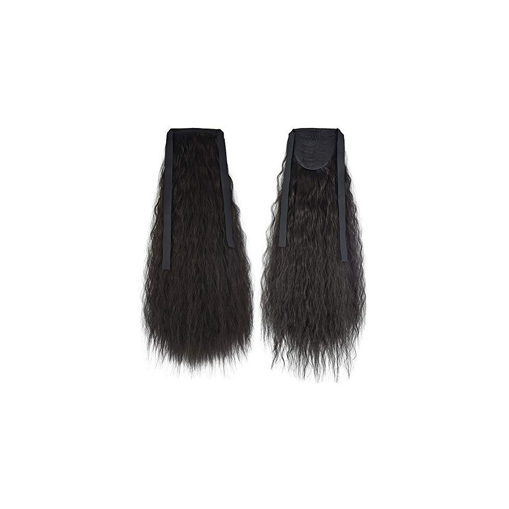 20 Inch Synthetic Curly Wig with Natural Looking Curls, Heat Resistant Long Wavy Ponytail Extension