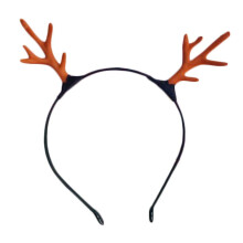 Christmas Hair Clip and Reindeer Headband Set with Festive Antlers for Girls Holiday Party 2PCS