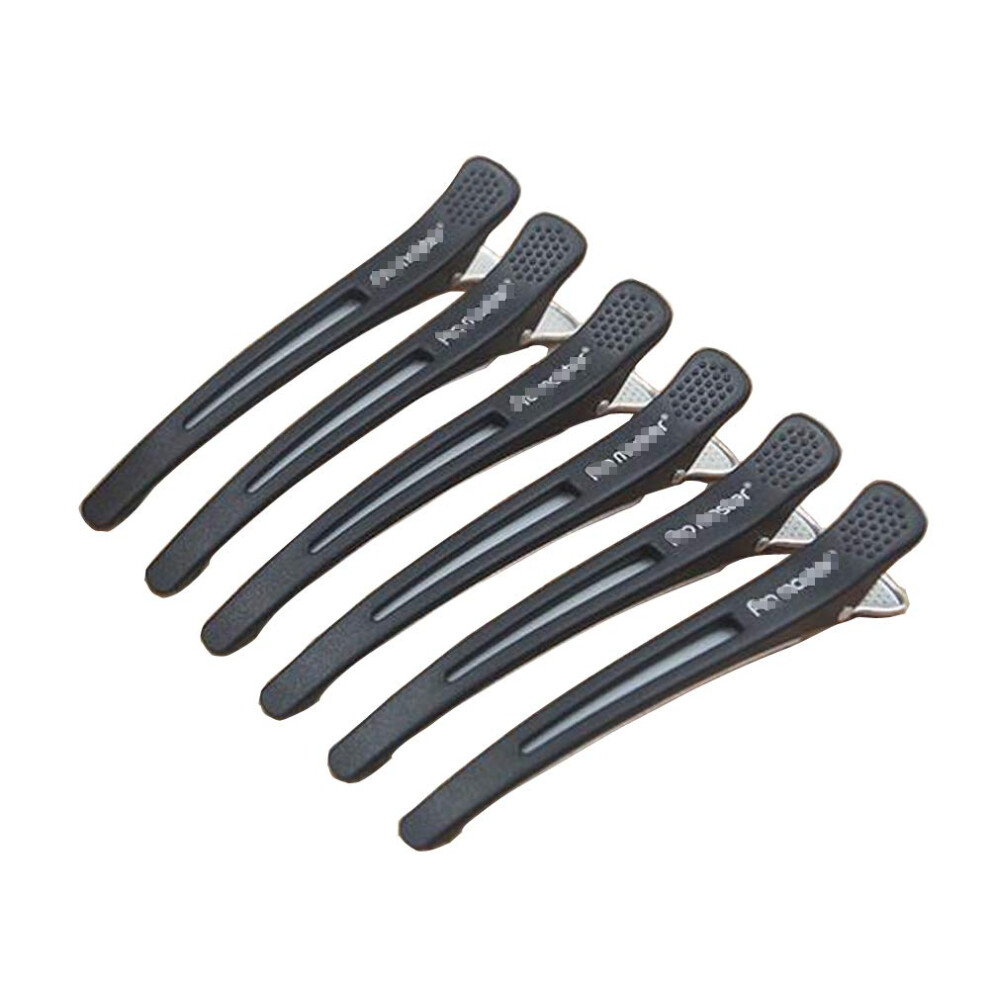 12 Pcs Black Hair Sectioning Clips with Secure Alligator Grip for Salon Styling and Home Use