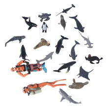 20pcs Realistic Marine Animal Figures Set for Boys Girls, Plastic Toy