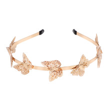 Vintage Gold Butterfly Bridal Headband Tiara Crown for Wedding Brides and Bridesmaids