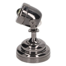 Miniature Laser Light for 1:12 Dollhouse, Glossy Black with Base Switch