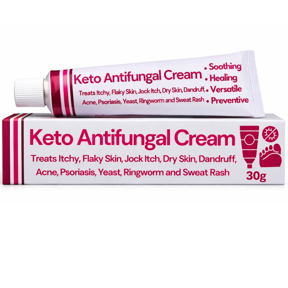Youdent Antifungal Cream | Treats Itchy, Flaky Skin, Jock Itch, Dry Skin, Dandruff, Acne, Psoriasis, Yeast, Ringworm And Sweat Rash | 30G