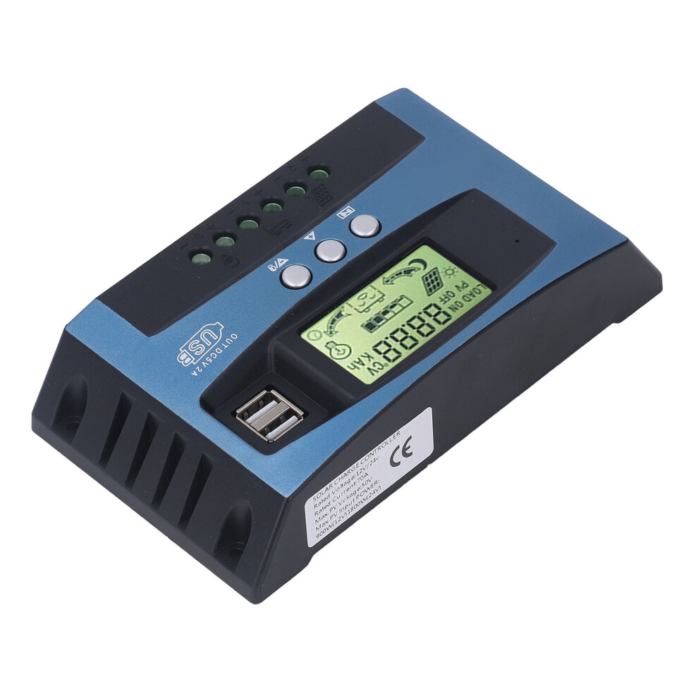 70A Mppt Solar Charge Controller 12V/24V Digital Display Aluminum 4911389979046