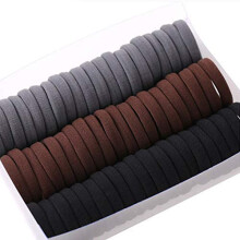 Hair Elastic Bands Seamless Elastic Ponytail Holders Black Korean Style Durable Rubber Ties