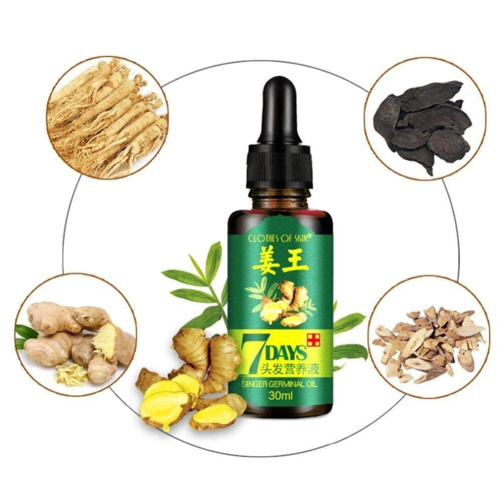 30ml Ginger Hair Growth Oil for Thinning Hair and Hair Loss Treatment, Fast Growth Formula