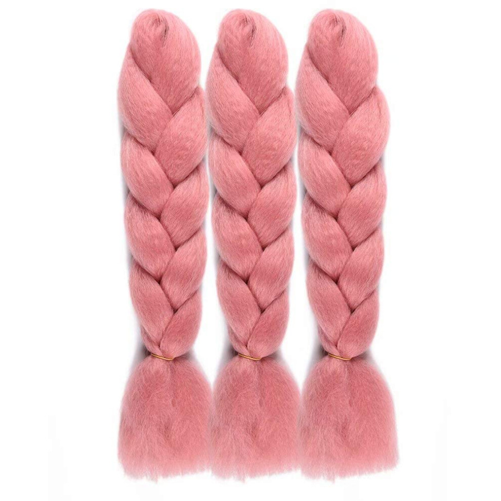Jumbo Braiding Hair Extensions 24 Inch Synthetic Fiber for Box Braids 3PCS Set