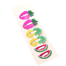 Baby Hair Clips Set with Cute Mermaid and Fruit Designs for Girls, Secure and Durable Hairpins