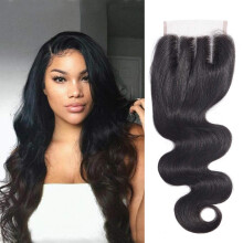 Brazilian Body Wave Lace Closure 4x4 20 Inch Unprocessed Virgin Human Hair Natural Scalp Look