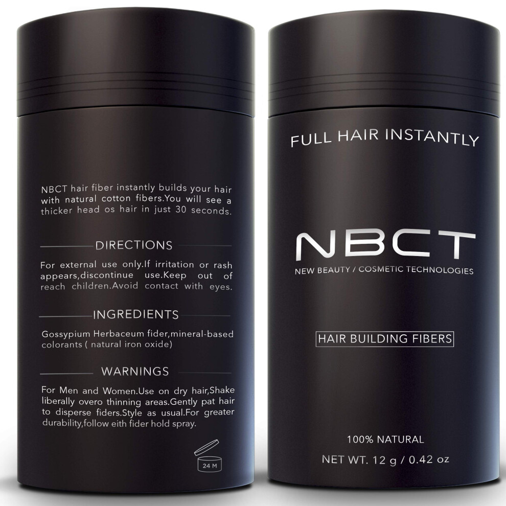 Hair Building Fibers 12g Natural Hair Loss Concealer Powder for Thinning Hair Instant Thickening
