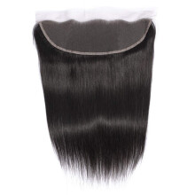 13x4 Brazilian Straight Lace Frontal Closure with Baby Hair, Unprocessed Human Hair 12'