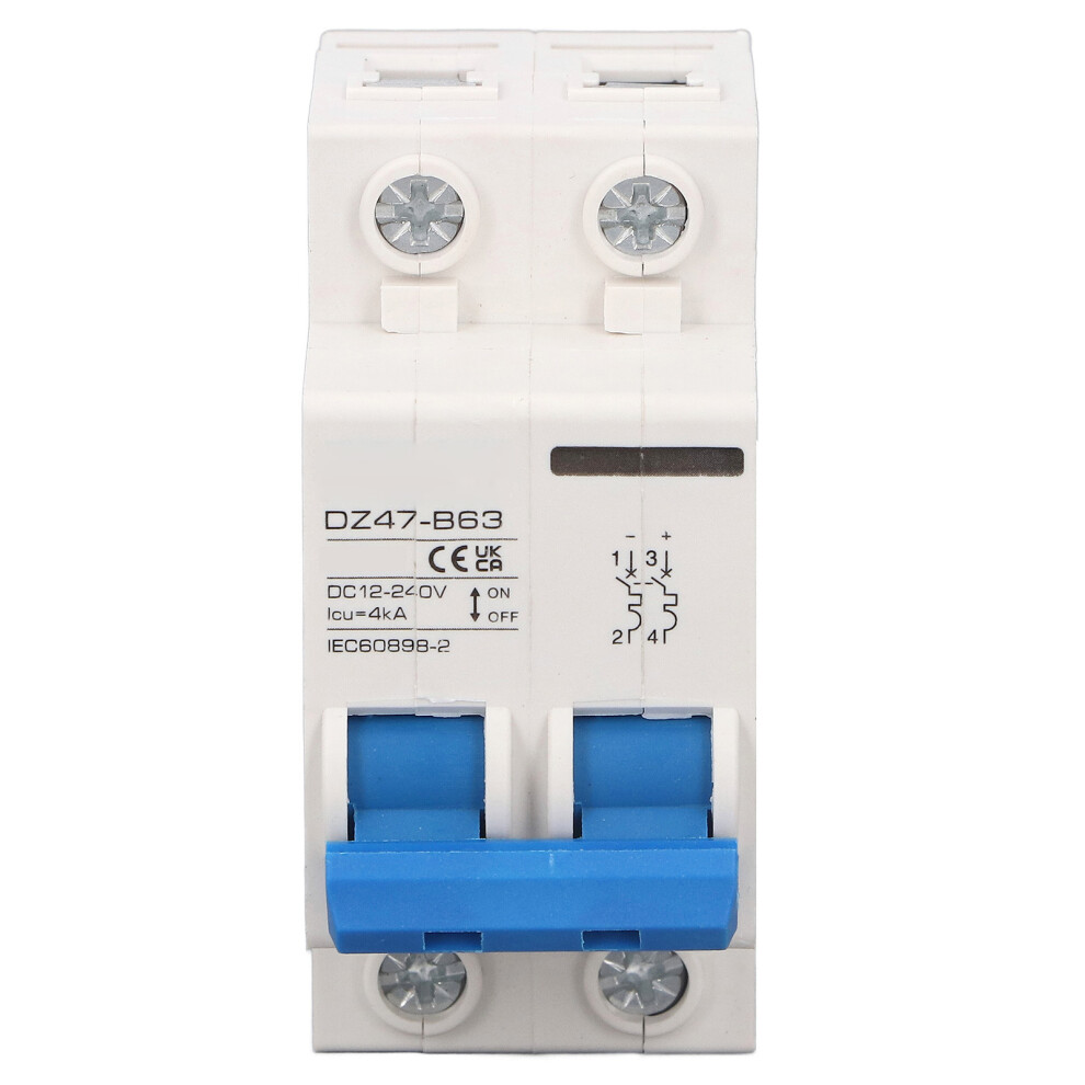 2P Dc Circuit Breaker 12-240V 4Ka Overload Protection Switch 8221389980727