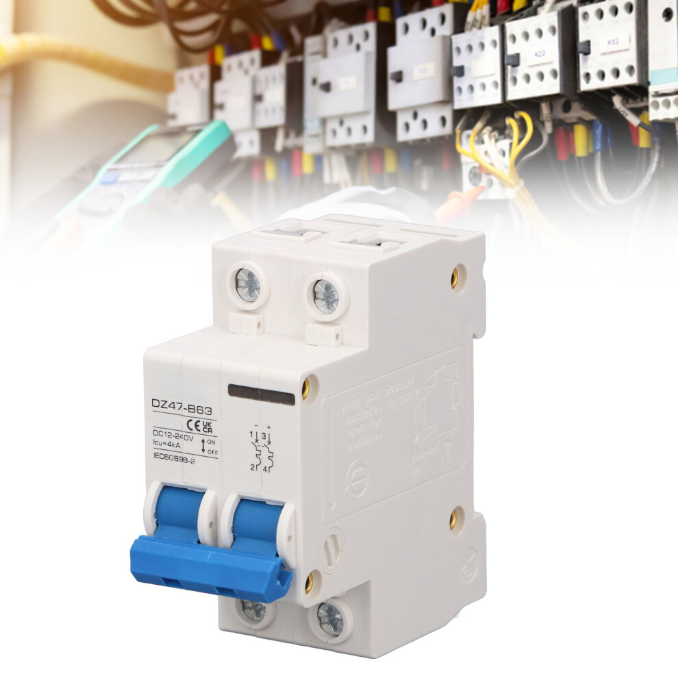 2P Dc Circuit Breaker 4Ka 63A Overload Protection Dc12-240V 3261389980773