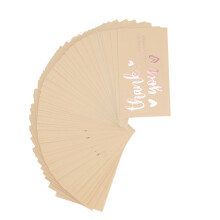 Business Thank You Cards 200 Pack Gold 3.5x1.9inch for Shops & Bookstores