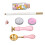 Versiegelungsstempelset mit Macaron-Muster, Holzgriff, 20,9 cm 5