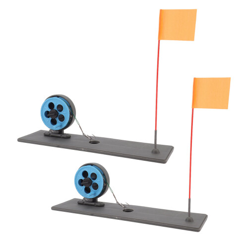 2pcs Ice Fishing Flag Marker Rod Automatic Float Portable for Winter