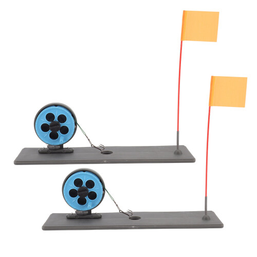 2pcs Ice Fishing Flag Marker Rod Automatic Float Portable for Winter 1