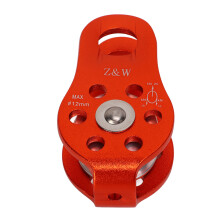 Orange feste Umlenkrolle einzeln 45x82mm Aluminium Kletterrolle 94g