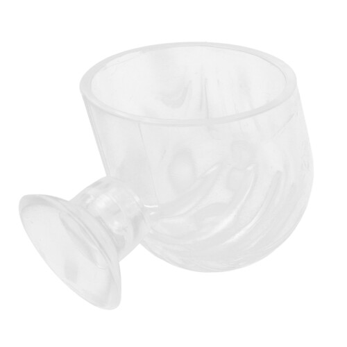 Transparent Aquarium Red Worm Feeder Cup, 3.8cm Diameter