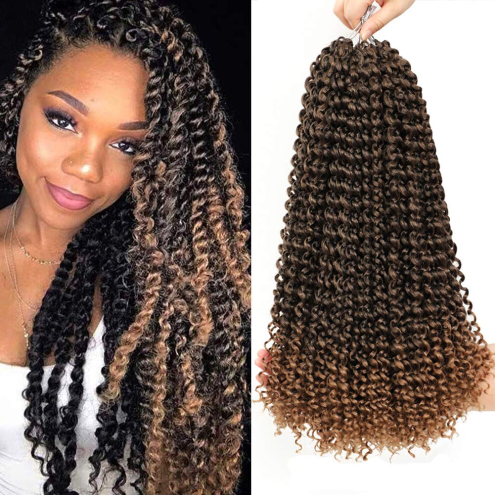 22 Inch Passion Twist Crochet Hair Extensions Bohemian Water Wave Braids 7 Packs T27