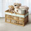 Foldable Medium Picnic Basket with Handle – 37.5x24x20cm, Beige Coffee 3