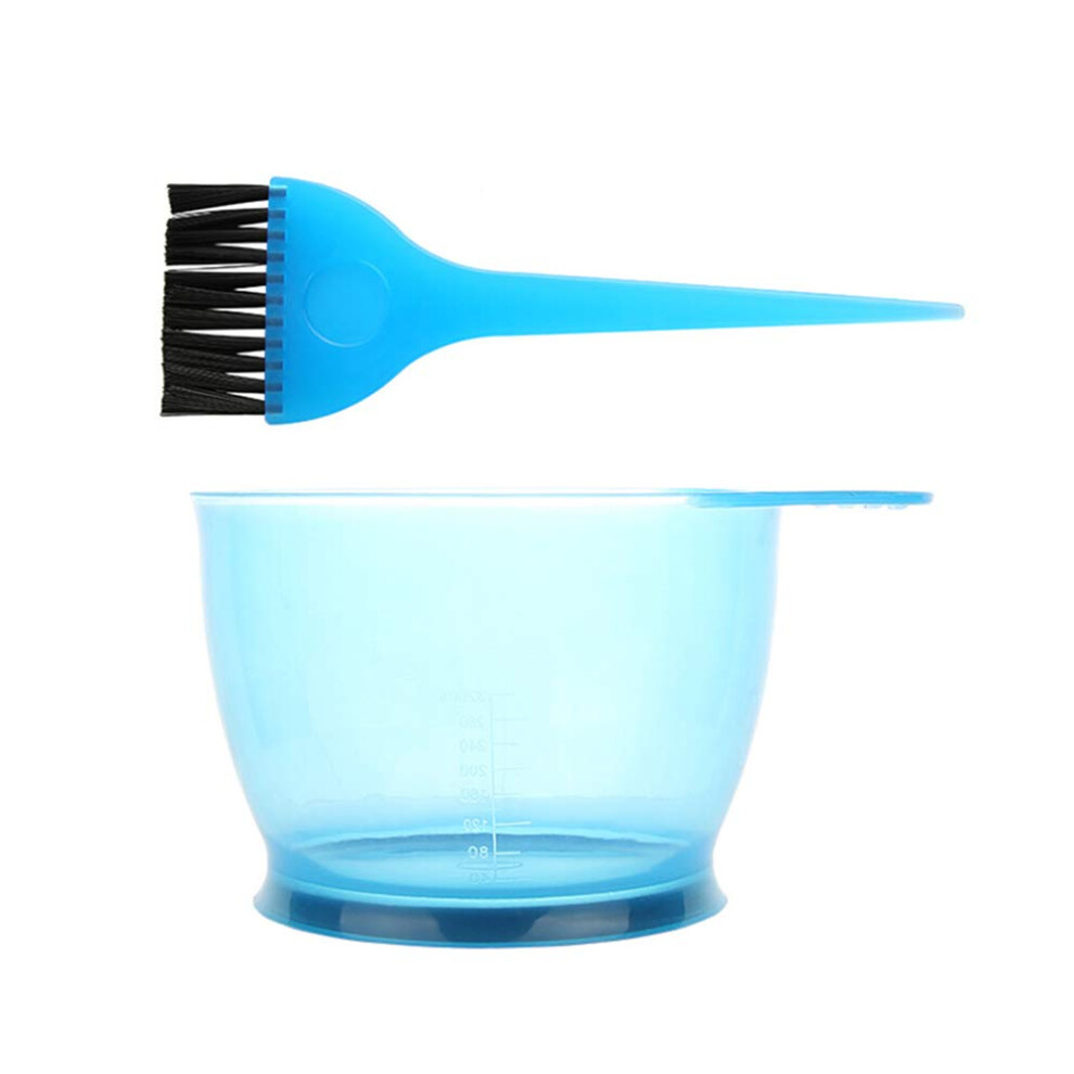 Blue Hair Dye Bowl And Brush Set For Salon Precise Color Mixing And Even Dye Application