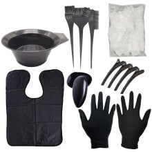 9Pcs Hair Coloring Kit with Brush and Bowl Set, Professional Reusable Tools for Salon and Home
