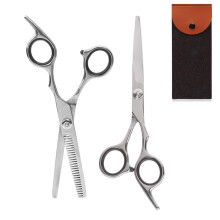 Professional Barber Scissors Set 6 Inch Japanese Stainless Steel Hair Cutting Kit with Thinning Shears