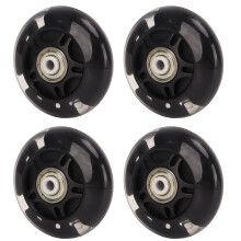 4 Stück 69 mm schwarze Inline-Skate-PU-Räder Ersatz für Rollschuhe