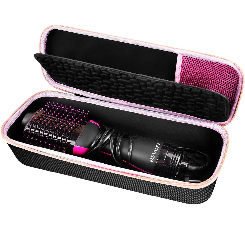Hair Dryer Storage Case for Revlon OneStep and Hot Air Brush, Protective Travel Organizer Black